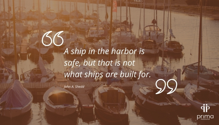 Quote-John A. Shedd-ship-harbor